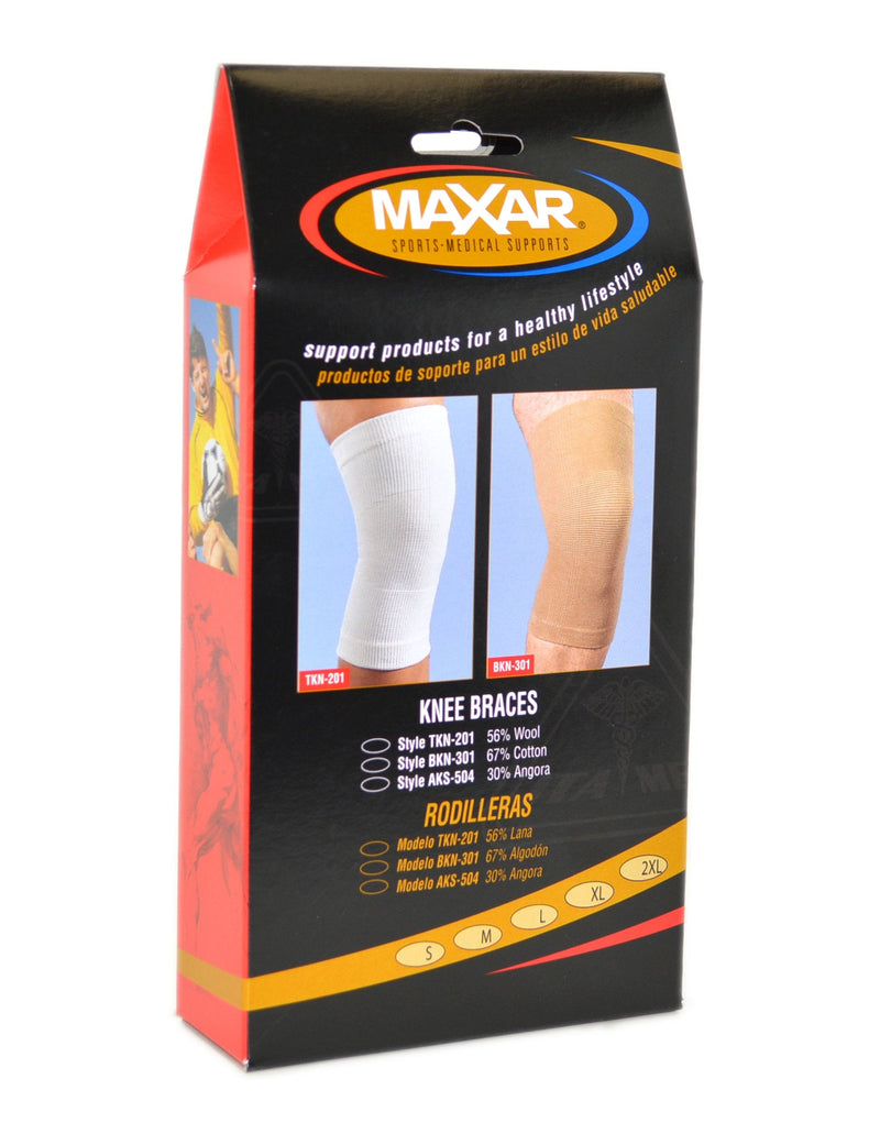 [Australia] - Maxar Cotton/Elastic Knee Brace - Beige, Small 