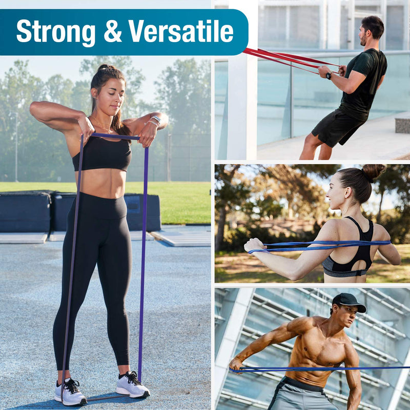 [Australia] - Beenax Resistance Bands Pull Up Assist Bands Set, 3 Pack - 3 Different Levels Workout Exercise Bands for CrossFit, Powerlifting, Muscle and Strength Training, Stretching, Mobility, Yoga - Men & Women 