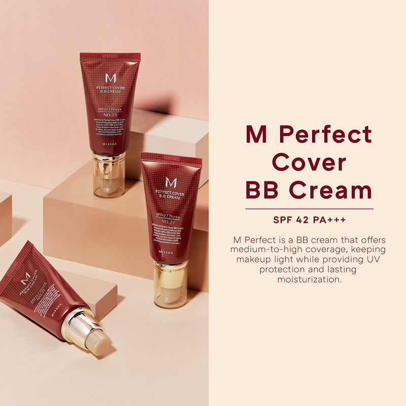 [Australia] - M Perfect Cover BB Cream SPF42/PA+++ (No.25/Warm Beige) 1.69 Fl Oz (Pack of 1) No.25 (Warm Beige) 