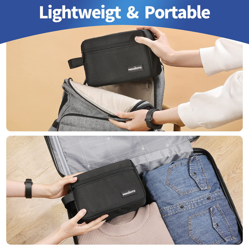 [Australia] - Toiletry Bag Men Travel Toiletry Bag Hanging Toiletries Bag Unisex Small Wash Bag Toiletries Cosmetic Organizer Bag Gym Shaving Shower Bathroom Bag (Black) Black 