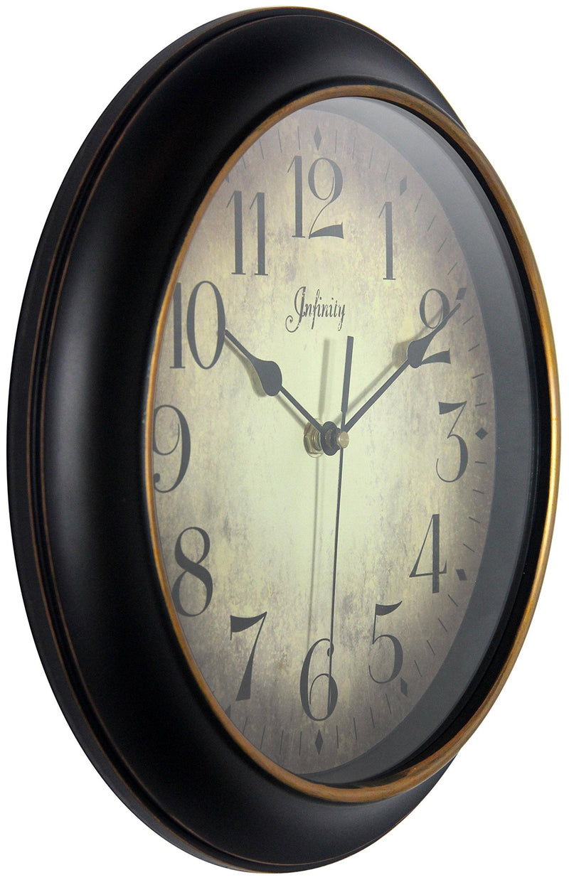 [Australia] - Infinity Instruments 14877BG-2732 Precedent Silent Sweep 12 inch Wall Clock Traditional 