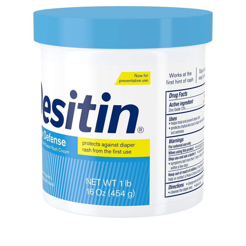 [Australia] - Desitin Daily Defense Baby Diaper Rash Cream with 13% Zinc Oxide, Barrier Cream to Treat, Relieve & Prevent Diaper Rash, Hypoallergenic, Dye-, Phthalate- & Paraben-Free, 16 oz 1 Pound (Pack of 1) 