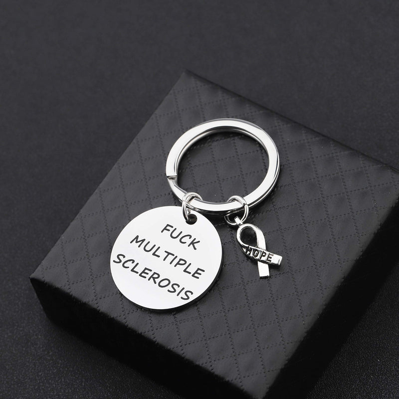 [Australia] - Lywjyb Birdgot Multiple Sclerosis Awareness Gift MS Survivor Gift MS Awareness Gift Cancer Awareness Inspirational Gift Cancer Fighter Gift MS Warrior Jewelry FUCK MS 