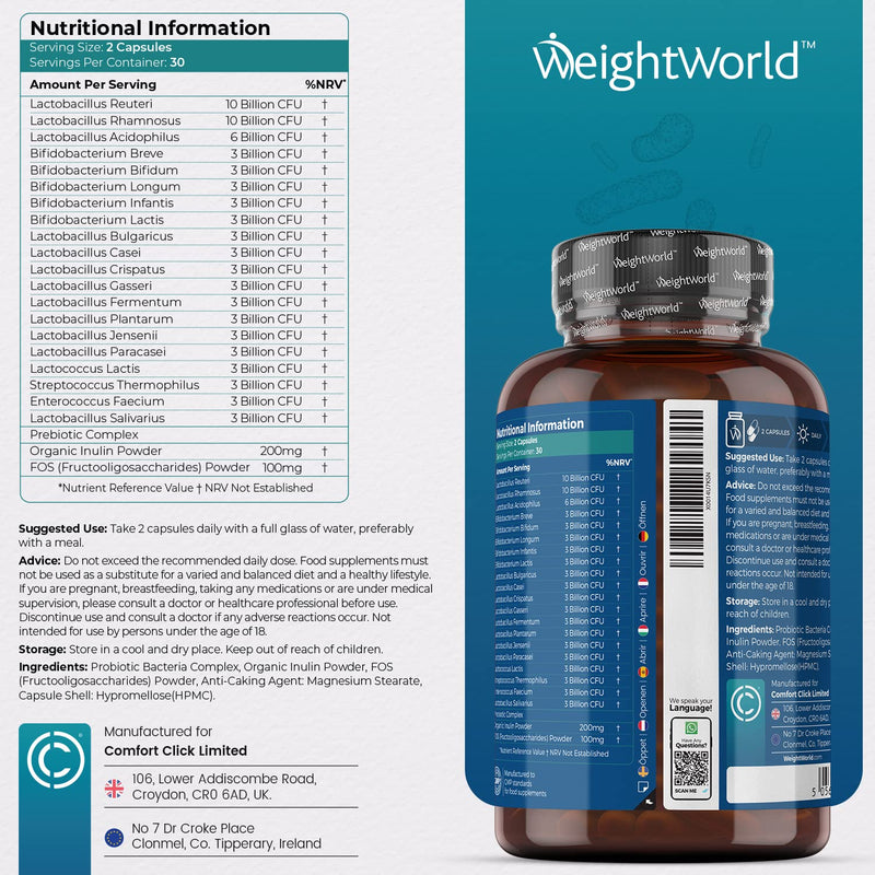 [Australia] - Bio Cultures Complex 77 Billion CFU - 20 Live Bacterial Cultures with Prebiotics - 60 Vegan Capsules - Gut Health & Digestive Enzyme Supplement With Lactobacillus Acidophilus, Reuteri, Bifidobacterium 