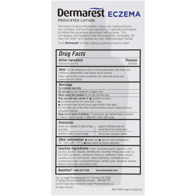 [Australia] - Dermarest Eczema Medicated Lotion, 4oz, Pack of 1 4 Fl Oz (Pack of 1) 