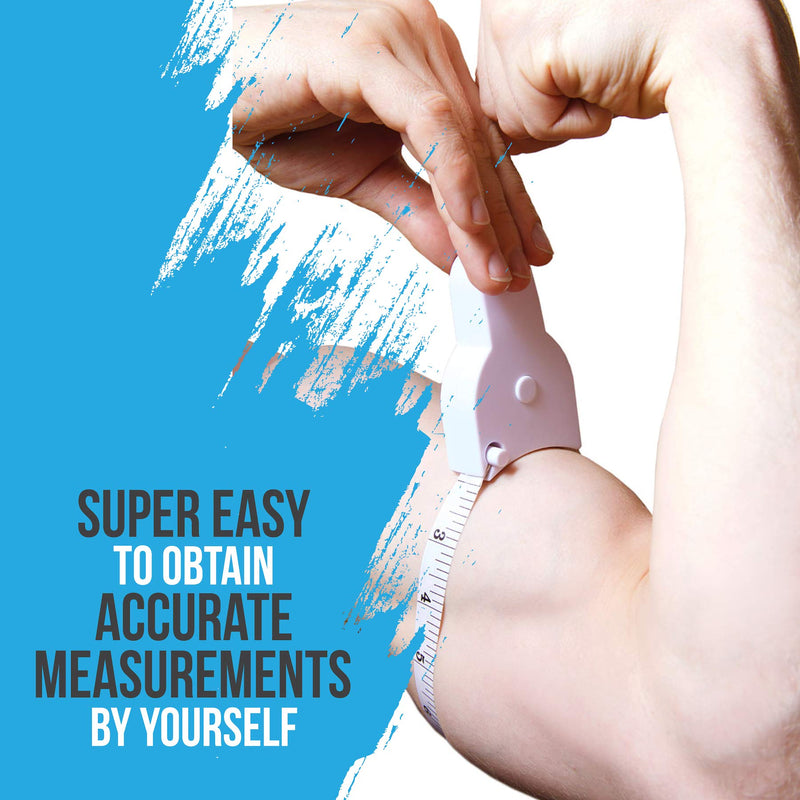 [Australia] - Body Measuring Tape - Compact, Ergonomic Body Measurement Tape with One-Button Retraction Design - Smart, Accurate Way to Track Muscle Gain, Fat Loss - Lightstuff Easy Body Tape Measure 