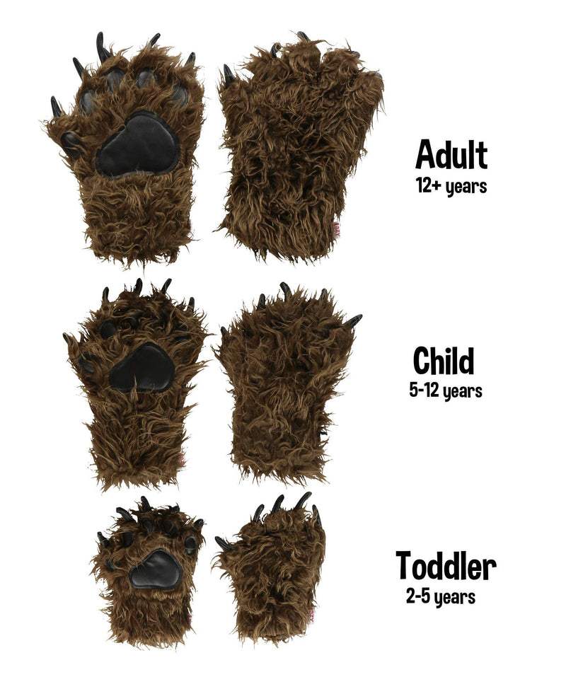 [Australia] - Lazy One Animal Paw Mittens for Adults and Kids Bigfoot Mitt Adult 