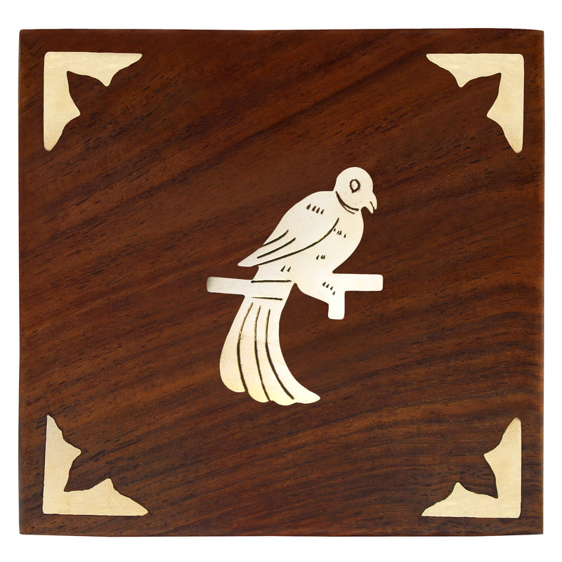 [Australia] - ITOS365 Handmade Wooden Jewelry Box for Women Jewel Organizer Hand Carved Gift Items Bird 