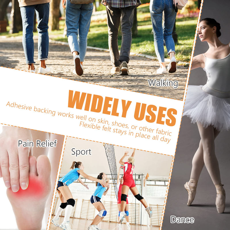 [Australia] - 80 Pieces U Shaped Felt Callus Pads Soft Callus Cushions Self Adhesive Foot Pads Callous Pads for Foot for Protect Calluses from Rubbing on Shoes Pain Relief Foot Care 