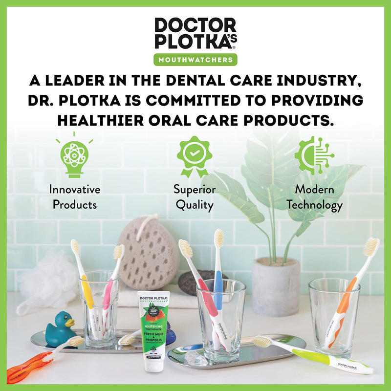 [Australia] - MOUTHWATCHERS Doctor Plotka's Mouthwatchers Antimicrobial Floss Bristle Silver Toothbrush, Adult, Orange Orange,silver 