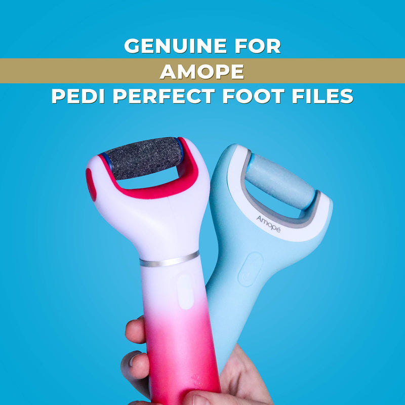 [Australia] - Amope Pedi Perfect Electronic Foot File Refills, Extra Coarse Rollers for Feet, Removes Hard and Dead Skin - 2 Count 