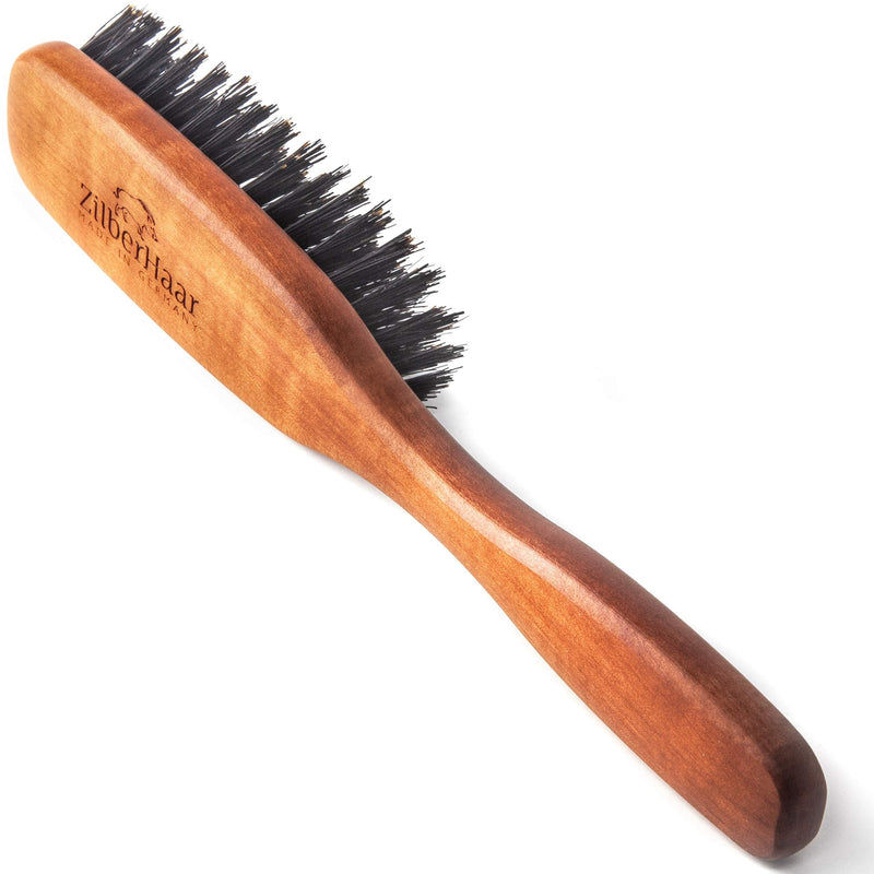 [Australia] - ZilberHaar Long Hair & Beard Brush - Soft 2nd Cut Boar Bristles - Perfect Skin Care for Men - Works with all Beard Balms and Beard Oils - Exfoliates Skin, Helps Softening and Conditioning Itchy Beards 