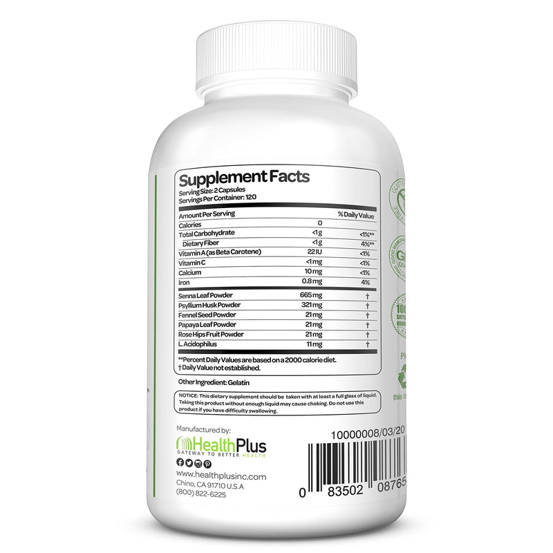 [Australia] - Health Plus Inc Super Colon Cleanse 530 mg 240 Capsules, Package may vary 240 Count (Pack of 1) 
