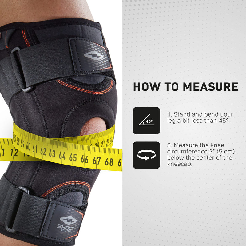 [Australia] - Shock Doctor 870 Knee Brace, Knee Support for Stability, Minor Patella Instability, Meniscus Injuries, Minor ligament Sprains for Men & Women, Sold as Single Unit (1) Small 