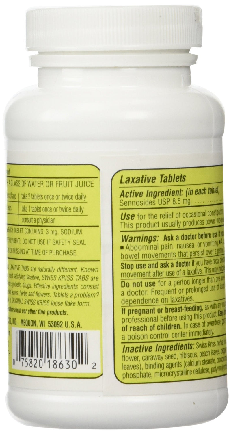 [Australia] - Modern Natural Products Swiss Kriss Herbal Laxative - 250 Tablets (2 PACK) 