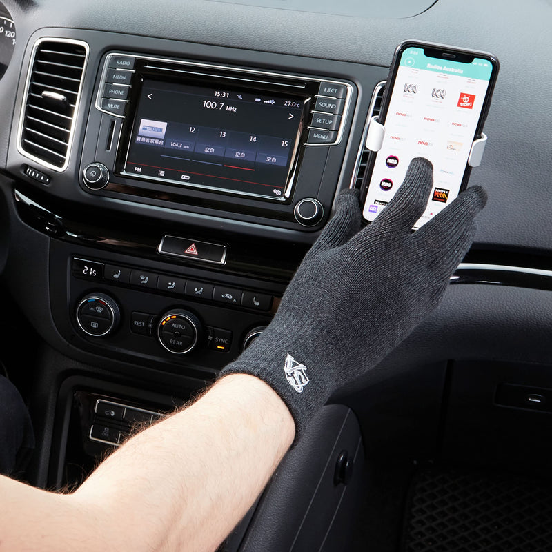 [Australia] - Vital Salveo Full Finger Touchscreen Arthritis Gloves NonSlip Carpal Tunnel-Pair-Dark Grey-M Dark Grey Full Finger-M 