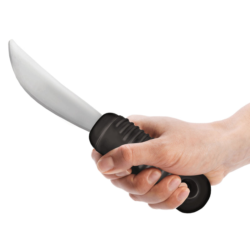 [Australia] - Rehabilitation Advantage Easy Grip Rocker Knife with Built-up Handle, Black 