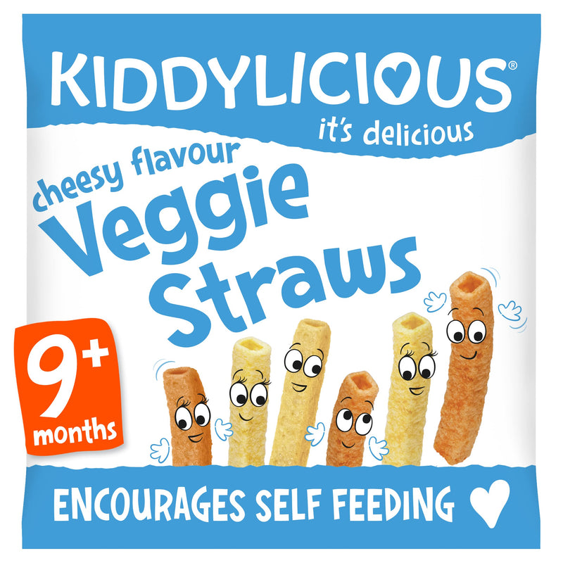 [Australia] - Kiddylicious Cheesy Veggie Straws - Delicious Finger Food Kids Snack - Suitable for 9+ Months - 9 Packs 