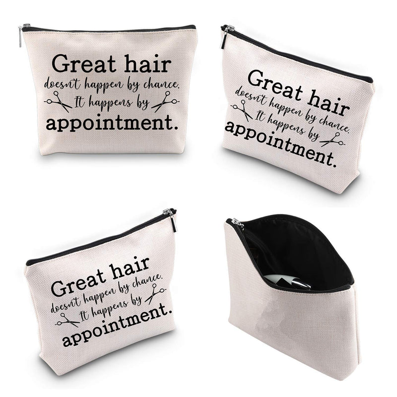 [Australia] - WCGXKO Great hair doesn't happen by chance It happens by appointment Makeup Bag (happens by appointment) 