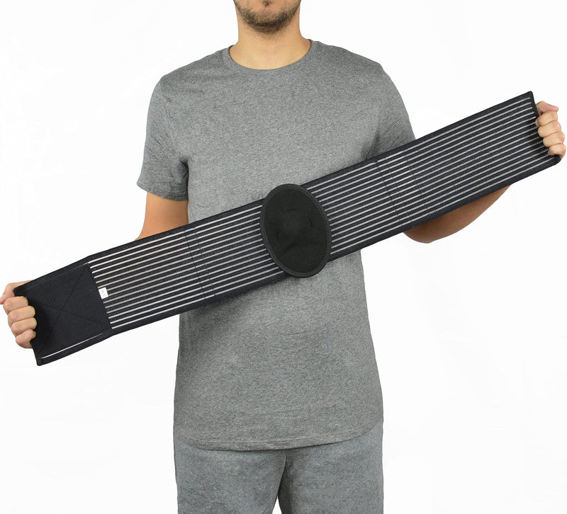 [Australia] - Belltop - Umbilical hernia belt for women and men - Hernia support for men with compression pad (inguinal, femoral, incisional) - Abdominal binder post surgery and postpartum (S/M) S/M (24 to 38 inch umbilical area) 