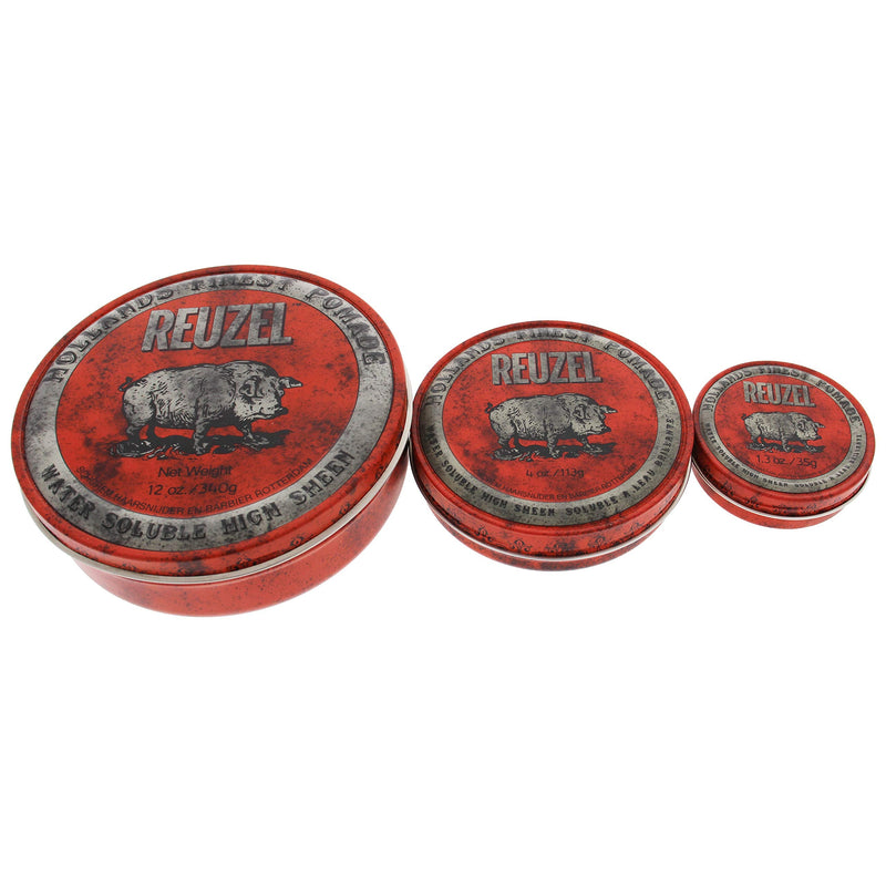 [Australia] - Reuzel Red Water Soluble High Sheen Pomade - No Dry Formula - Keeps High Shine and Strong Hold All Day without Flaking - Easy Rinse Out - Subtle Vanilla Cola Fragrance - Vegan Formula - 35 g rot 