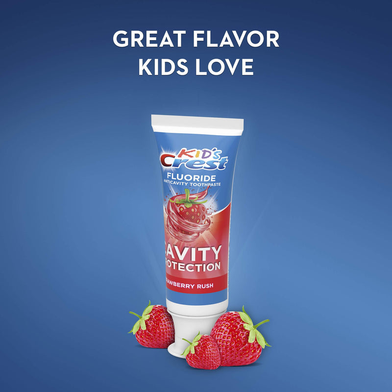 [Australia] - Crest Crest Kids Anticavity Cavity Protection Fluoride Toothpaste for Children Strawberry Rush, 4.2 Oz, 