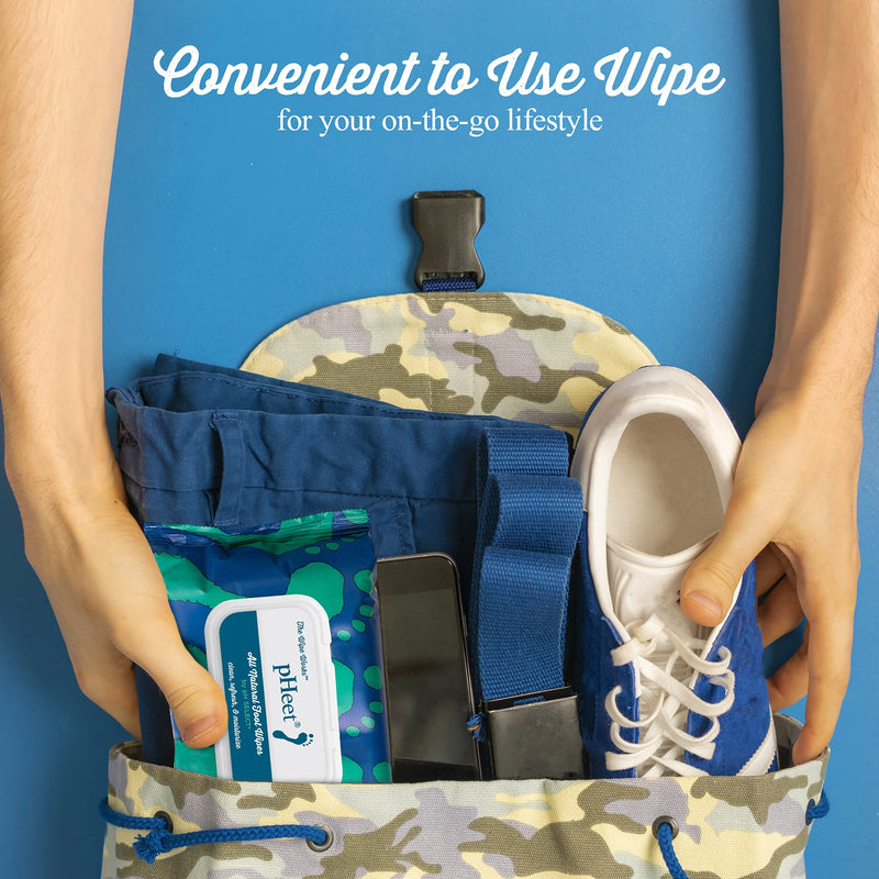 [Australia] - pH Select - pHeet Foot Wipes, Dry Feet Moisturizing Wipes, Foot Cleaner for Dirty Feet, Clean Wipes for Avoiding Foot Odor, Ideal for Cracked Heels and Flaky Skin, 72 Wipes 