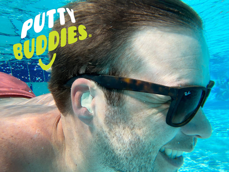 [Australia] - Putty Buddies Floating Earplugs 10-Pair Pack - Soft Silicone Ear Plugs for Swimming & Bathing - Invented by Physician - Keep Water Out - Premium Swimming Earplugs - Doctor Recommended Tan 