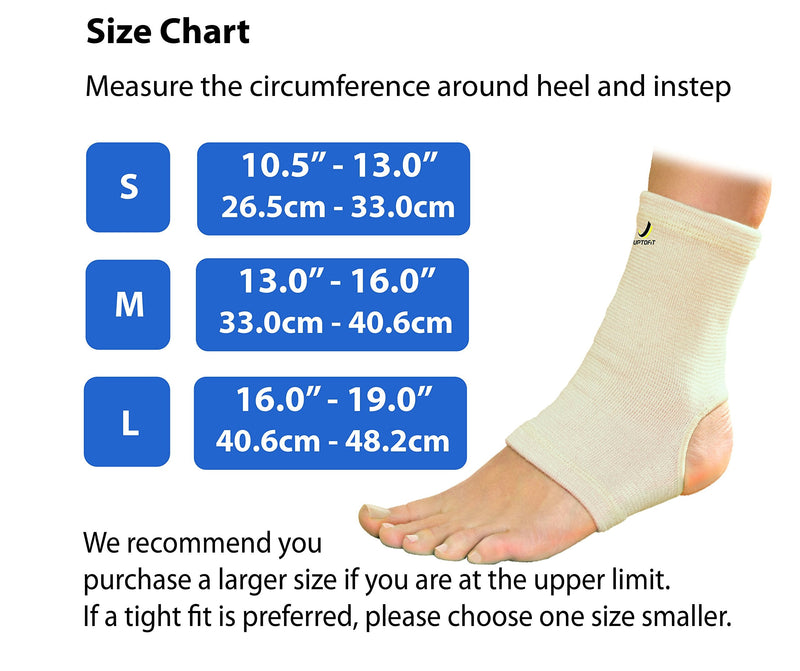 [Australia] - UptoFit Copper Ankle Compression Sleeve for Women Lightweight Breathable Brace for Foot and Ankle Support in Plantar Fasciitis, Achilles Tendon & Tendonitis (Medium) Medium 