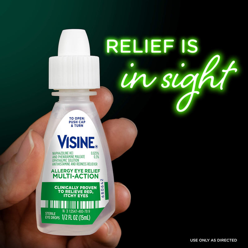 [Australia] - Visine Allergy Eye Relief Multi-Action Antihistamine & Redness Relief Eye Drops, 0.5 fl. oz (Pack of 2) 0.5 Fl Oz (Pack of 2) 