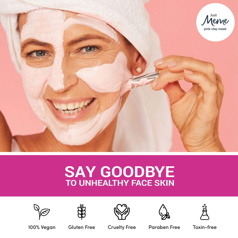 [Australia] - MeMe Australian Pink Clay Mask | Korean Skin Care, 100% Natural Kaolin Clay | Blackhead Deep Pore Cleanse, Purify & Brighten your Skin | Vitamin C & Hyaluronic acid 4.23oz/120g 