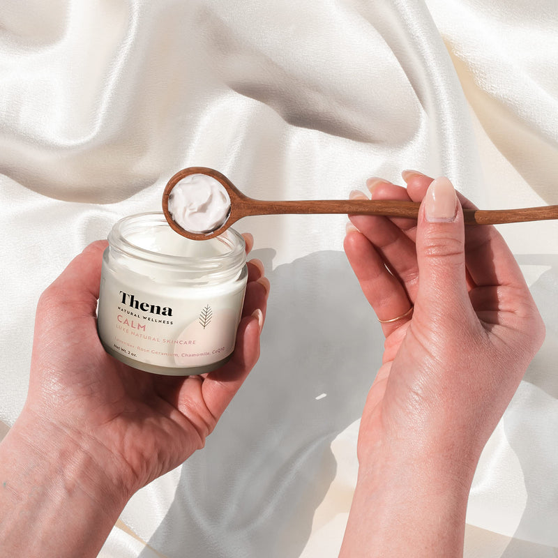 [Australia] - THENA CALM Face Moisturizer Cream Organic & Natural Skin Care, Ultra Hydrating With Hyaluronic Acid & Lavender Plant-based Skincare Anti aging Face Cream Dry Skin Facial Moisturizer For Women Men 