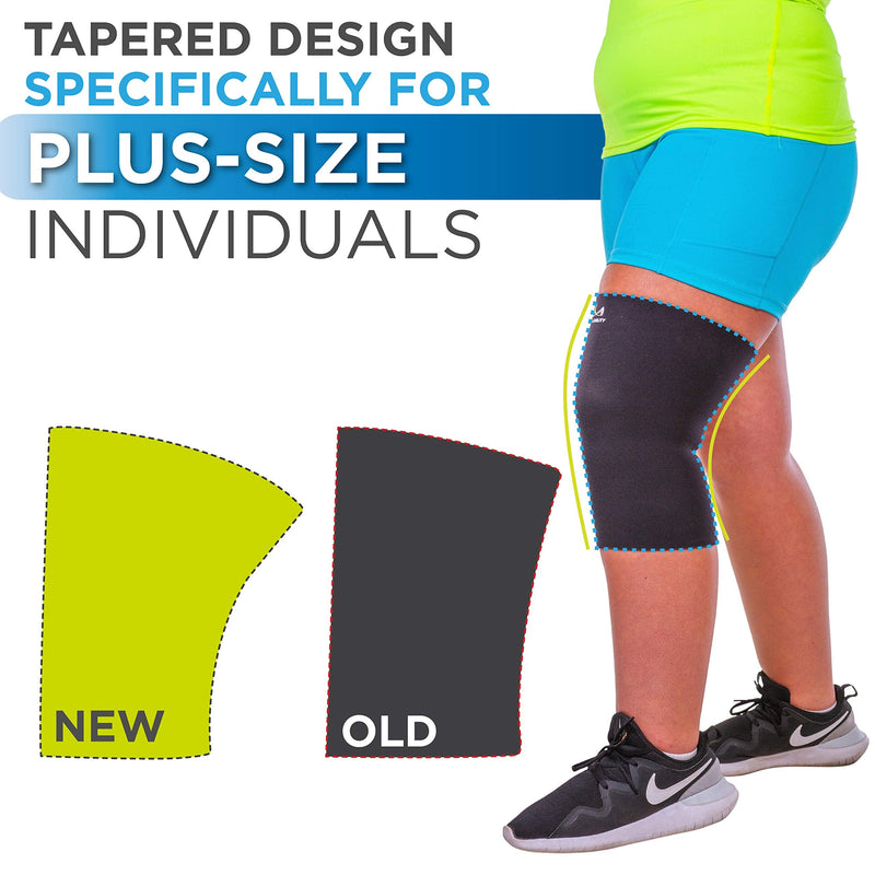 [Australia] - BraceAbility Plus Size Neoprene Knee Sleeve - 5X Bariatric Compression Support Brace for Women's or Men's Arthritis Joint Pain Relief and Treatment, Fitting Big Legs and Obese Thighs (5XL) 5X-Large (Pack of 1) 