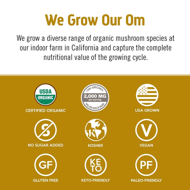 [Australia] - Om Mushroom Superfood Master Blend Mushroom Powder Suppplement, 3.17 Ounce, 34 Servings, 10 Mushroom Complex, Lions Mane, Chaga, Cordyceps, Reishi Extract Adaptogens for Vibrant Health, Immune Support Master Blend Powder 3.17 Ounce (Pack of 1) 