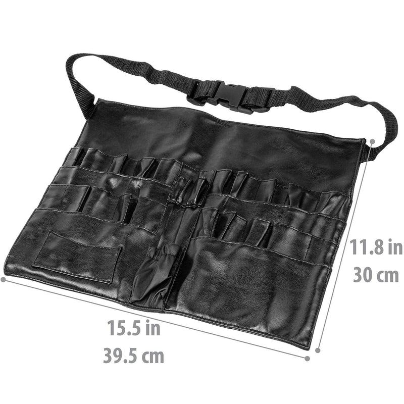 [Australia] - SHANY Urban Gal Collection Professional Makeup Apron - Makeup Artist Brush belt - Leather BLACK LEATHER 