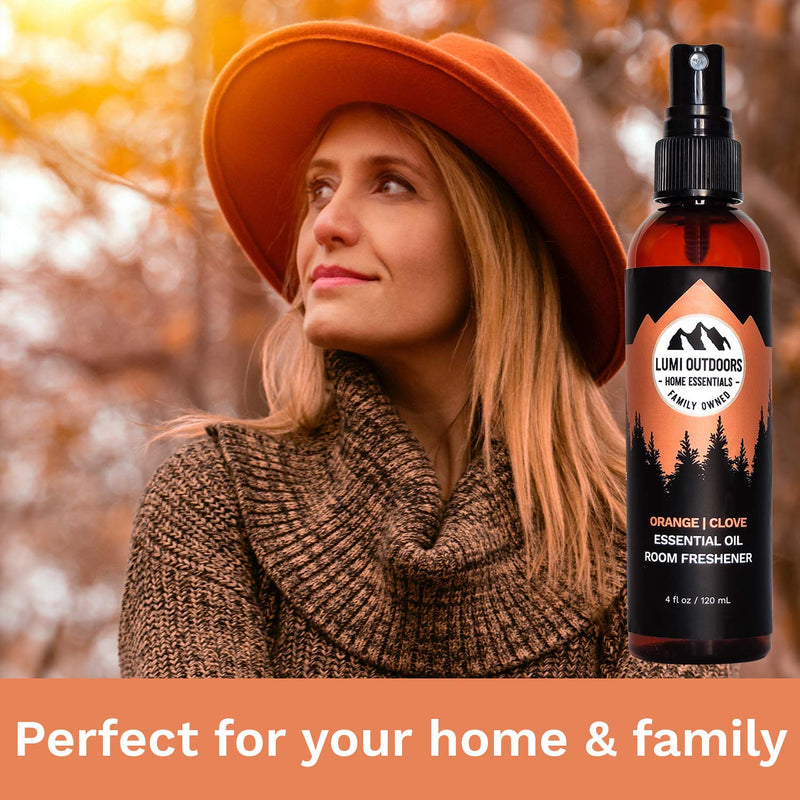 [Australia] - Natural Air Freshener - Orange Clove - Essential Oil Odor Eliminating Room Spray by Lumi Outdoors 