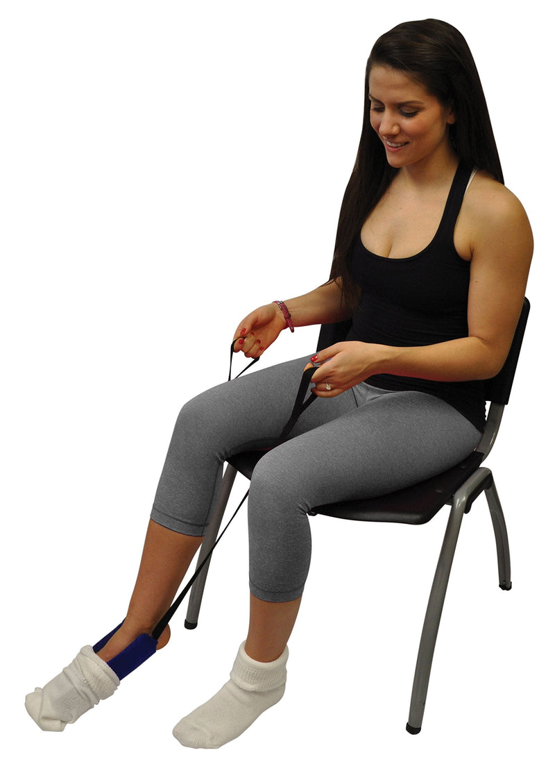 [Australia] - Blue Jay An Elite Healthcare Brand Get Your Sock Flexible Sock Aid for Surgery Recovery Patients with Looped Handles and Flexible Plastic Inner | 25 inches. Cord Length 