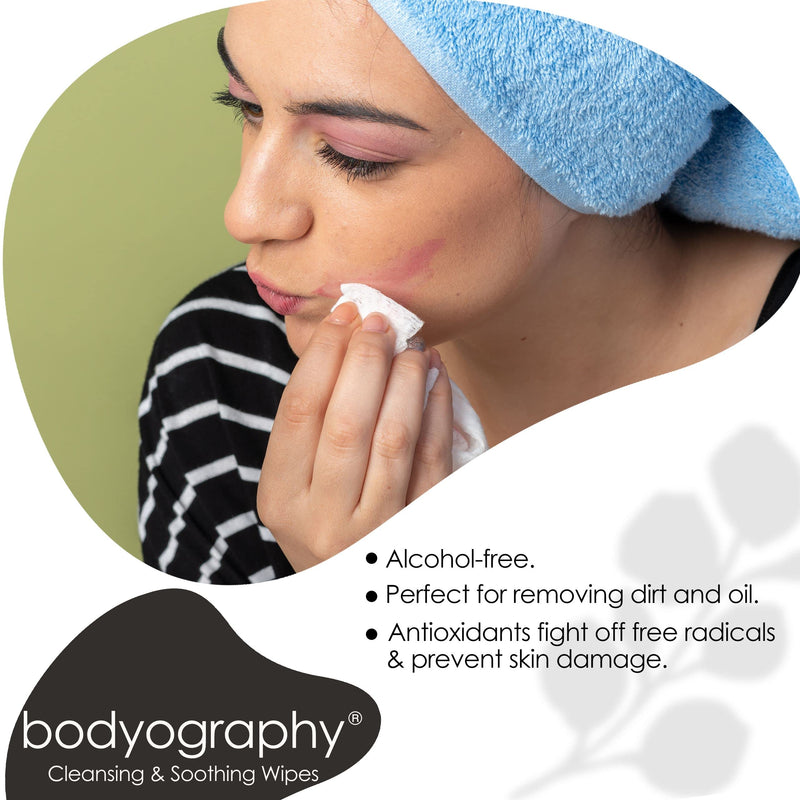 [Australia] - Bodyography Face It Cleansing & Soothing Wipes - Makeup Remover Facial Wipes - Cleanses and Nourishes 