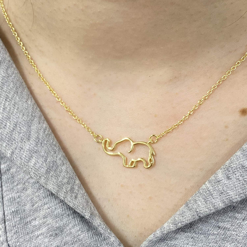 [Australia] - Your Always Charm Best Friend Necklaces for 2 Antler Butterfly Elephant Mountain Friendship Necklace C:elephant gold&silver 