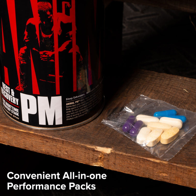 [Australia] - Animal PM - Zinc, Magnesium, Vitamin B6 - GBA + AKG - Immune and Recovery Complex - Sleep and Relaxation Complex - Night time Anabolic Recovery Stack - 30 Night Supply 