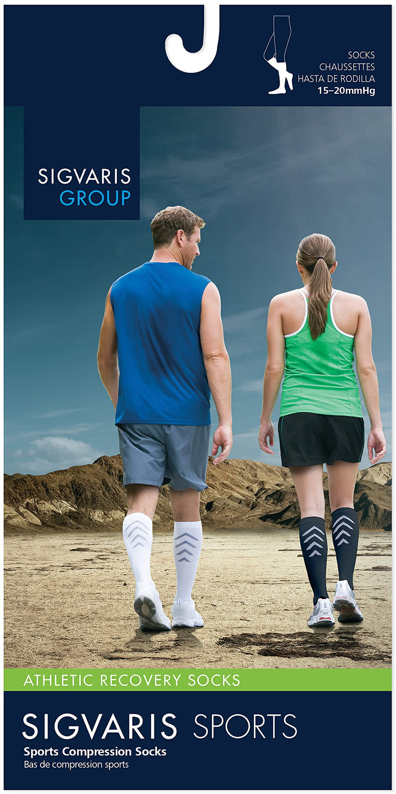 [Australia] - Sigvaris Men's & Women's 401 Athletic Recovery Calf High Socks 15-20mmHg 