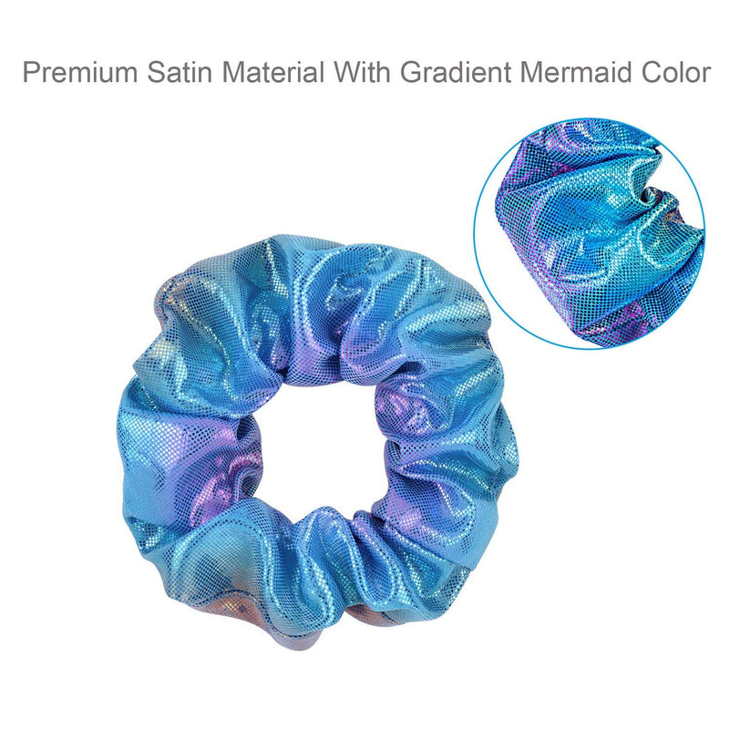 [Australia] - 20 Pieces Shiny Metallic Scrunchies,AUERVO Hair Scrunchies Sparkle Scrunchy Colorful Hair Ties Ropes Elastic Ponytail Holder for Girls and Women 
