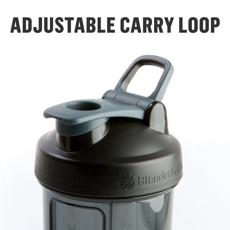 [Australia] - BlenderBottle Shaker Bottle Pro Series Perfect for Protein Shakes and Pre Workout, 24-Ounce, Black 