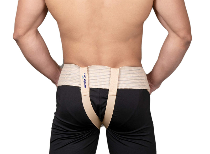 [Australia] - Wonder Care® Hernia Belt for Men - Groin Hernia Support for Men, 2 Removable Compression Pads & Adjustable Groin Straps, Double inguinal Hernia Truss Brace - S S (Pack of 1) 