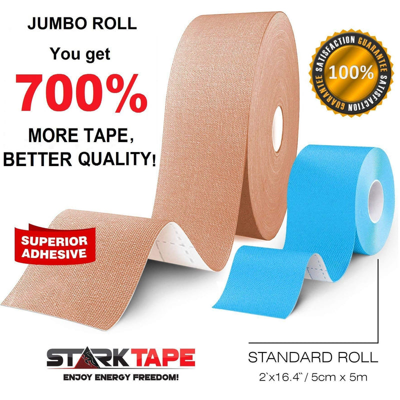 [Australia] - Starktape Kinesiology Tape - Professional 2 Pack Bulk Physio Rolls Sports Tapes for Sensitive Skin. K Physical Therapy Tape for Knee, Shoulder, Ankle, Wrist, Foot, Back Injury Muscle Pain aid 