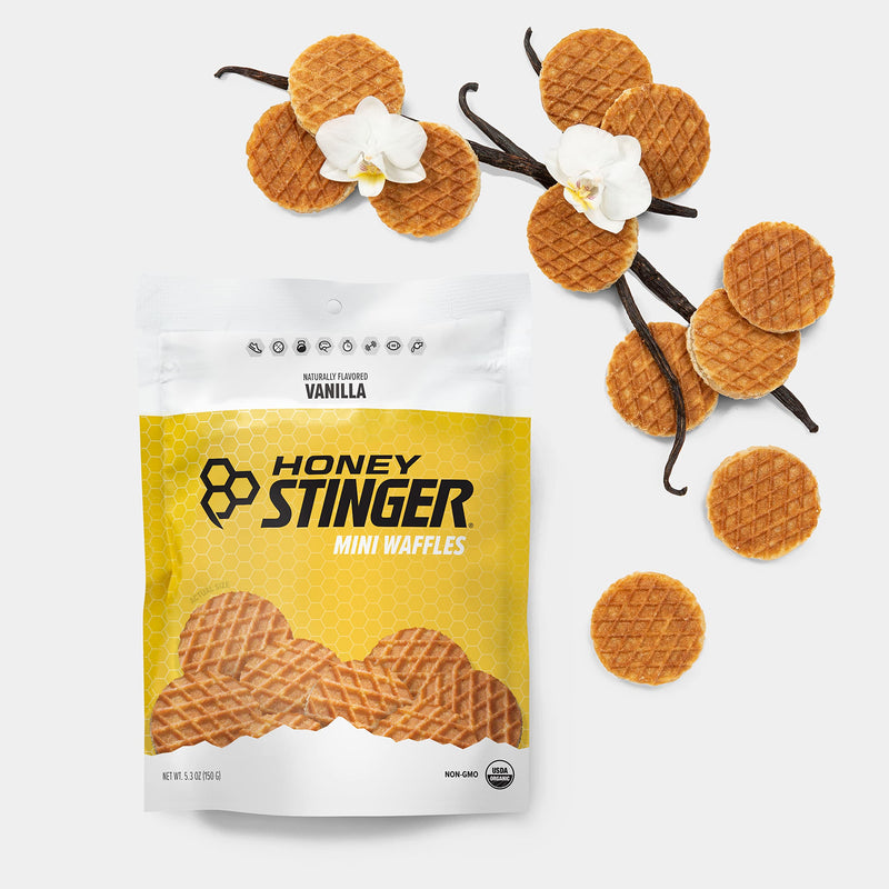 [Australia] - Honey Stinger Organic Mini Vanilla Waffles | Energy Stroopwafel for Exercise, Endurance and Performance | Sports Nutrition for Home & Gym, Pre and Post Workout | 1 Bag, 5.3 Ounce 5.3 Ounce (Pack of 1) 