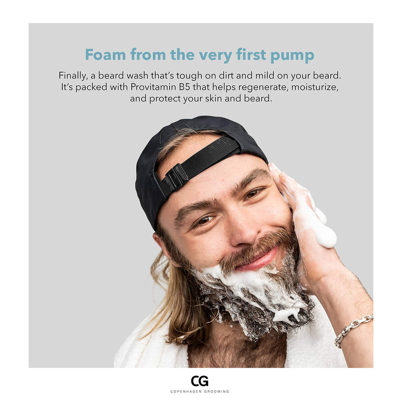 [Australia] - Copenhagen Grooming 8AM Splash Beard Wash for Men - Regenerating & Moisturizing Beard Shampoo - Skin, Mustache & Beard Care - Mens Face Wash - Mens Shampoo - Face Care for Men 