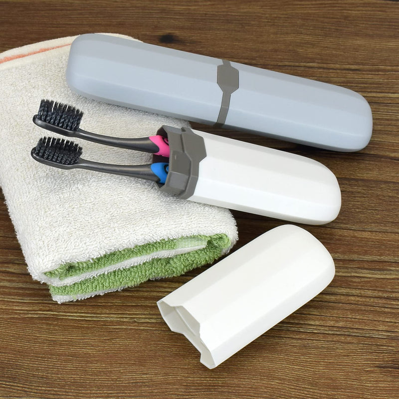 [Australia] - WATAWATA Travel Toothbrush Case Waterproof Toothbrush Box Premium Wheat Straw Simple Wash Cup Used for Camping Travel School (1, Toiletry Case) 1 