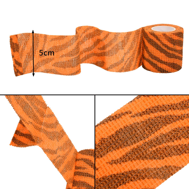 [Australia] - 6 Rolls Pet Vet Wrap Self Adhesive Cohesive Bandage Paw Leopard Print Non-Woven Elastic Breathable Injury Wrap Tape for Wrist, Ankle Sprains & Swelling 