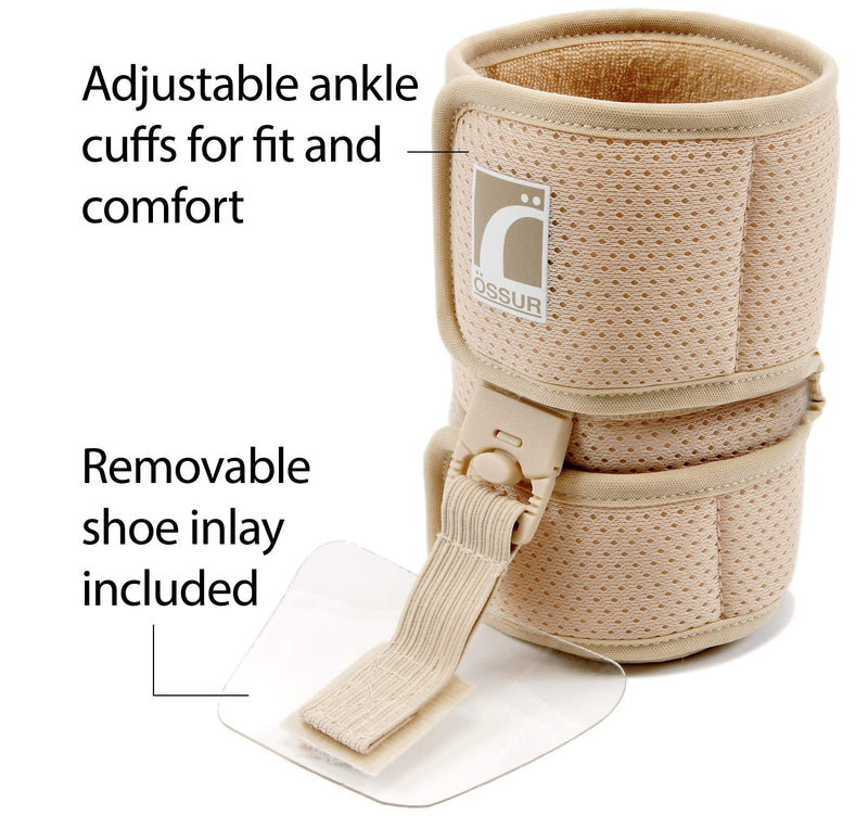 [Australia] - Ossur Foot-Up Drop Foot Brace | Ankle-Foot Orthosis (AFO) for Drop Foot Support | Lightweight, Adjustable Wrap for All-Day Comfort | Breathable Material for All Day Walking | (Beige, Large) Beige Large (Pack of 1) 